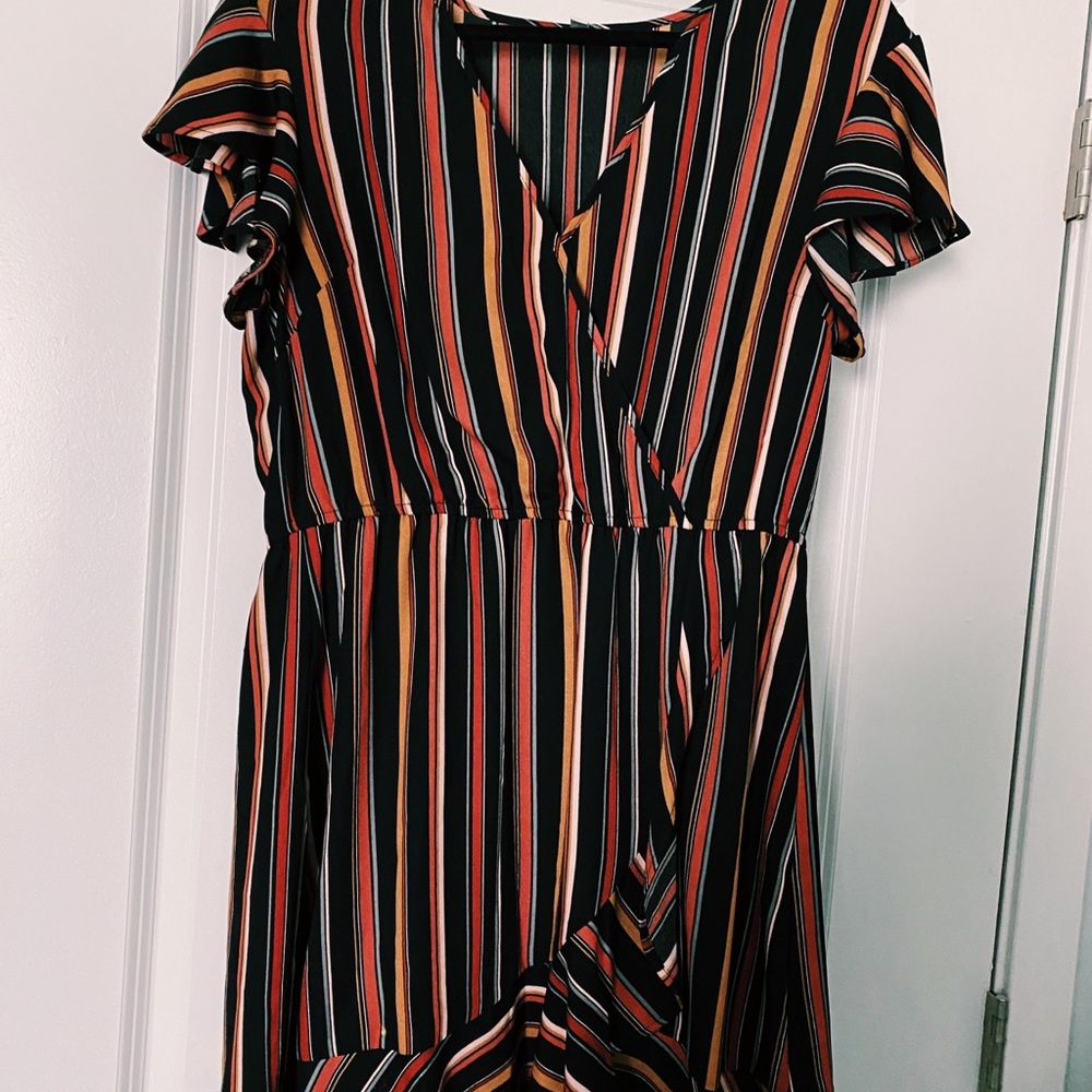 COPY - Striped Wrap-style dress Size L